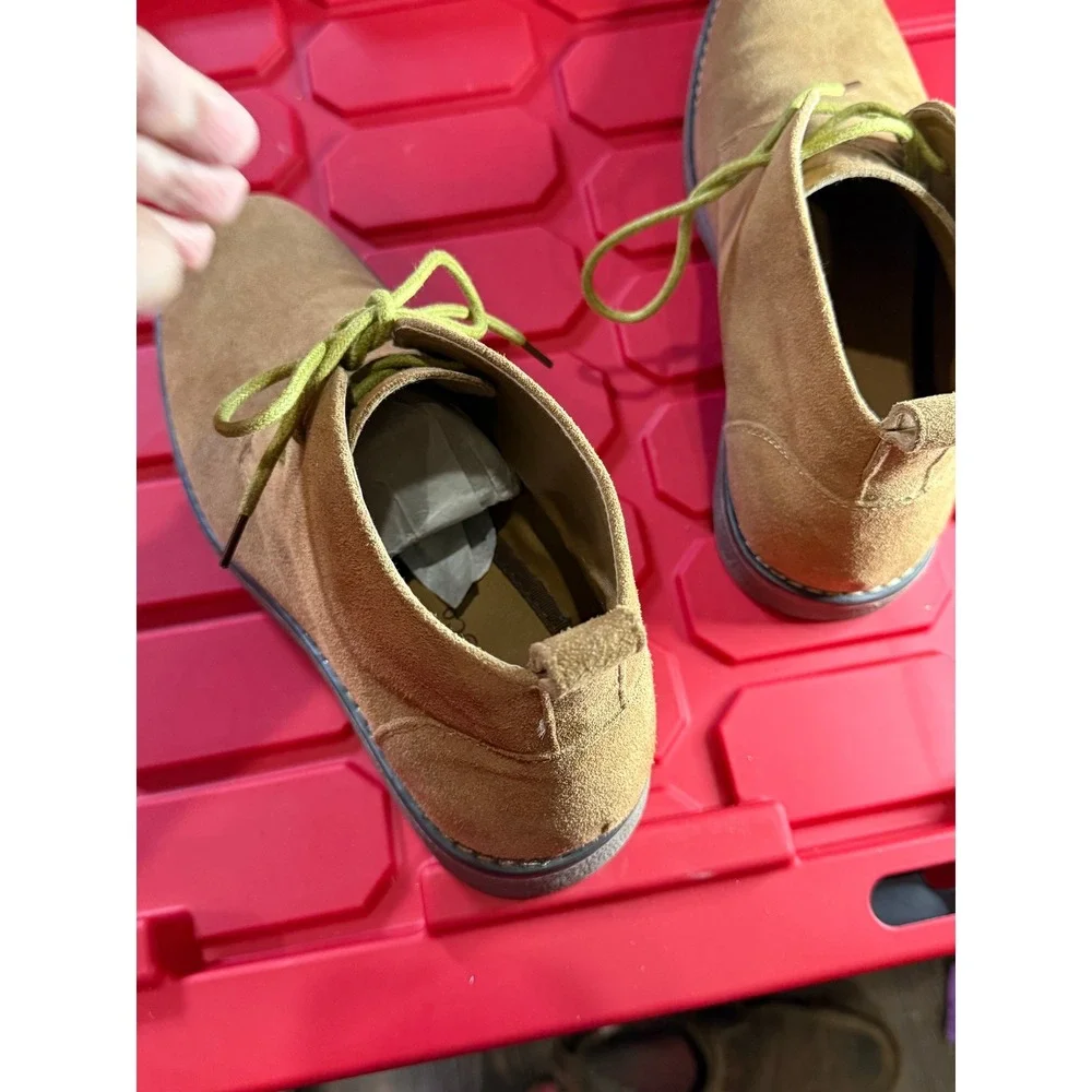 GH Bass & Co Pearce Mens Tan Suede Chukka Boots Size 8 D Desert Lime Green Laces